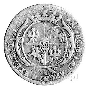szóstak 1754, Lipsk, omyłkowo IV zamiast VI, Kam. 775 R...
