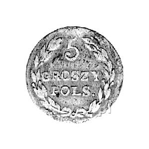 fałszerstwo z epoki 5 groszówki z datą 1823.