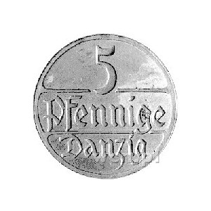 5 fenigów 1923, Berlin, Rudolf Schaaf s. 390, mosiądz 1...