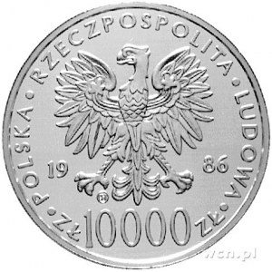 10.000 złotych 1986, Szwajcaria, niezmiernie rzadka mon...