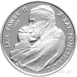10.000 złotych 1988, X Lat Pontyfikatu, na rewersie nap...