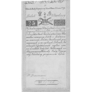 25 złotych 8.06.1794, Seria D, Pick A3