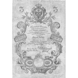 3 ruble srebrem 1858, podpisy: Niepokoyczycki i Wenzl, ...