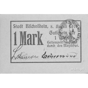 Bisztynek (Bischofstein)- 1 marka b.r. (1914), Keller 2...