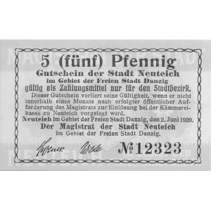 Nowy Staw (Neuteich)- 5, 10 i 50 fenigów 2.06.1920 i 50...