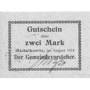 Michałkowice (Michalkowitz)- 1/2, 2 i 5 marek 08.1914 e...