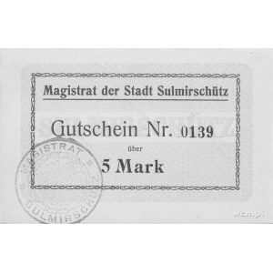Sulmierzyce (Sulmirschütz)- 1 i 5 marek b.r. (1914), Ke...
