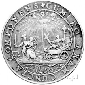 medalik koronacyjny królowej Eleonory Marii 1670 r., Aw...