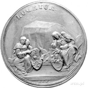 medal wybity z okazji śmierci Augusta II w 1733 r. auto...
