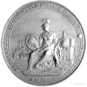 medal autorstwa J.F. Holzhaeussera dedykowany królowi p...