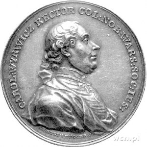 medal wybity dla upamiętnienia zasług Karola Wyrwicza- ...
