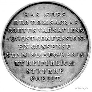 medal z okazji budowy kościoła ewangelicko-augsburskieg...