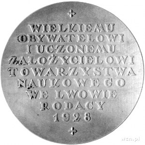 medal autorstwa Wojtowicza poświęcony Oswaldowi Balzero...