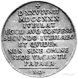 medal na 200-lecie Wyznania Augsburskiego 1730 r., sygn...