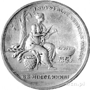 medal wybity w 1783 r. z okazji odnowienia przemysłu je...