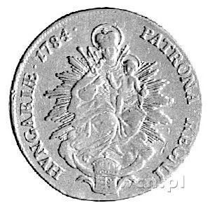 dwudukat 1784, Krzemnica, Aw: Stojące cesarz, niżej cyf...