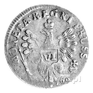 szóstak 1760, Królewiec, rzadka moneta pruska wybita po...
