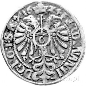 reichsort (6 groszy) 1624, Aw: Herb Magdeburga i napis,...
