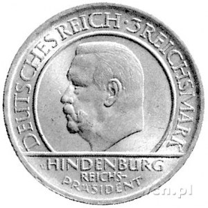 3 marki 1929, Berlin, Reichsferfassung, J. 340, ładny e...