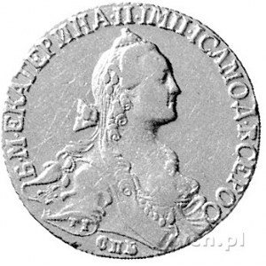10 rubli 1767, Petersburg, Aw: Popiersie, w otoku napis...