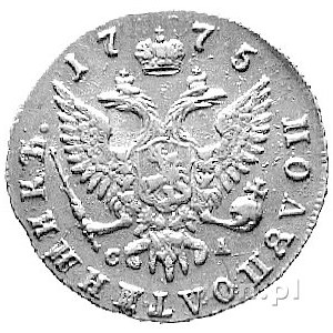 półpołtinnik 1775 Moskwa, Aw: Popiersie, literki, w oto...
