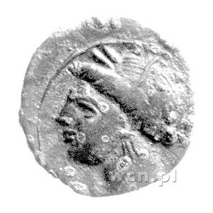 Zeugitana- Kartago, AE-16, koniec IV w. pne, Aw: Głowa ...