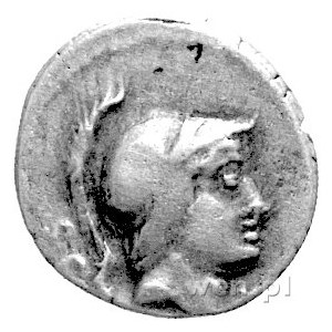 L. Rustius około 76 pne, denar, Aw: Głowa młodego Marsa...