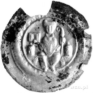 Wichmann 1152- 1192, brakteat, mennica Halle; Arcybisku...