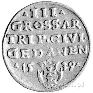 trojak 1539, Gdańsk, Kurp. 518, Gum. 572.