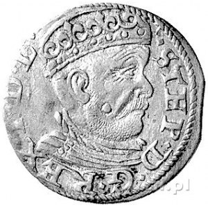 trojak 1585, Ryga, odmiana z krzyżykami po bokach III, ...