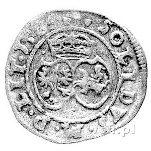 szeląg 1584, Wilno, odmiana z kropkami po bokach korony...