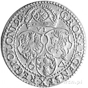 szóstak 1599, Malbork, odmiana popiersie króla z małą g...