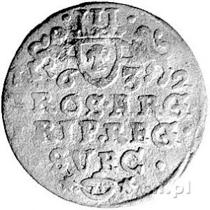 trojak 1632, Elbląg, okupacja szwedzka - emisja koronna...
