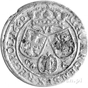 szóstak 1660, Lwów, Kurp 170 R3, Gum. 1691, rzadki.