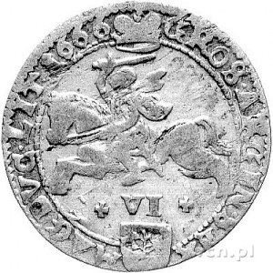 szóstak 1666, Wilno, odmiana z VI pomiędzy krzyżykami, ...