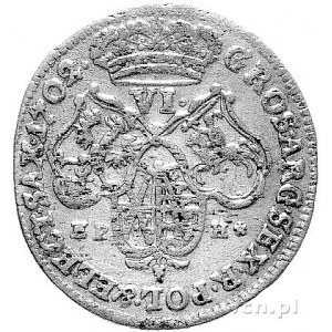 szóstak 1702, Lipsk, Kam. 3 R, Merseb. 1652, ładnie zac...