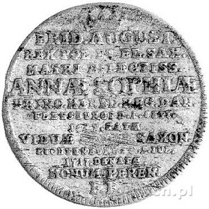 dwugrosz 1717, Drezno, Kam. 625 R2, rzadka moneta wybit...