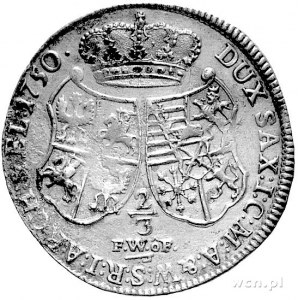 2/3 talara (gulden) 1750, Drezno, Dav. 830, Merseb. -, ...