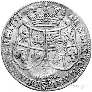 1/3 talara (1/2 guldena) 1751, Drezno, Kam. 1346 R, Mer...