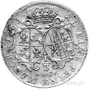1/3 talara (1/2 guldena) 1763, Drezno, Kam. 1355 R, Mer...