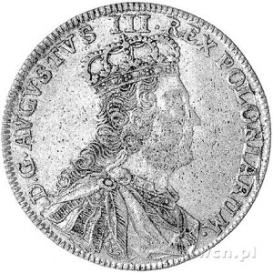 tymf 1753, Lipsk, Aw: Szczupłe popiersie króla w zbroi ...