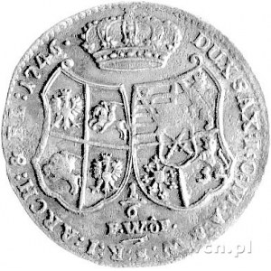 1/6 talara 1746, Drezno, Kam. 1311 R, moneta z ładną pa...