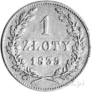 1 złoty 1835, Wiedeń, drugi egzemplarz.