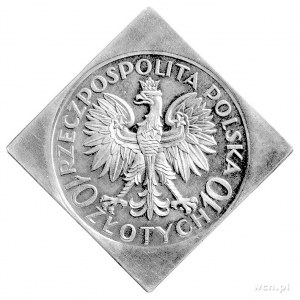 10 złotych 1933, Traugutt, klipa, Parchimowicz P-156, w...