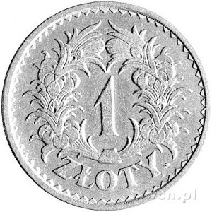 1 złoty 1928, Wieniec - gałązki z owocami, bez napisu P...