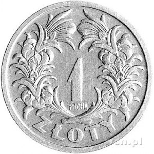 1 złoty 1929, Wieniec - gałązki z owocami, na rewersie ...