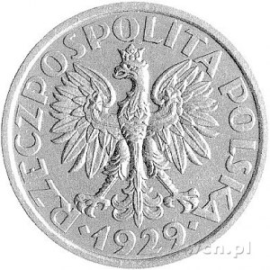1 złoty 1929, Wieniec - gałązki z owocami, bez napisu P...