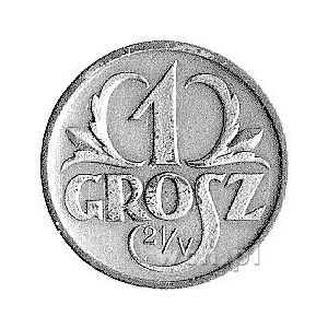1 grosz 1925, na rewersie data 21 V, Parchimowicz P-102...
