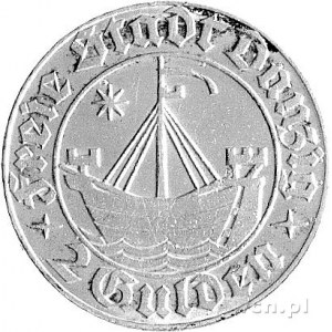 2 guldeny 1932, Gdańsk, Koga, moneta lakierowana.
