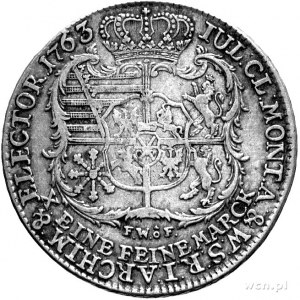 talar 1763, Drezno, pod tarczą herbową literki F.W.ô.F,...